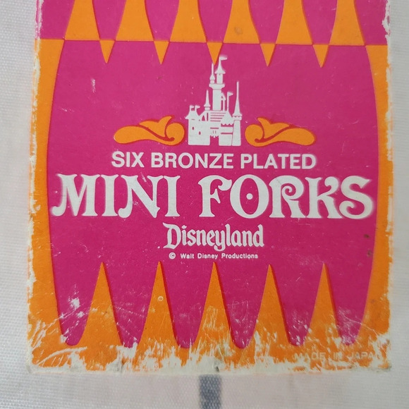 Vintage 60s Disneyland Mini Forks Bronze Plated Collectable - Picture 4 of 14